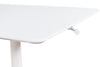Classic 31" Square White Meeting Table w/ Pneumatic Lift
