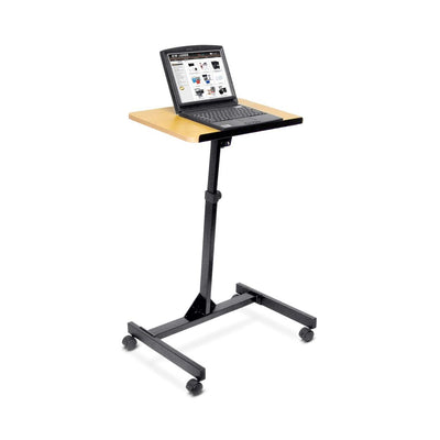 Convenient Mobile Standing Desk w/ Wood Veneer