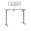 72" Dual Monitor Adjustable Desk in White