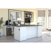 White & Walnut Gray Modern U-shaped Desk