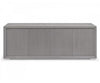 80" Glossy Gray Oak Veneer Storage Credenza