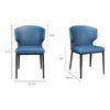 Finely-Crafted Padded Steel Blue Guest or Conference Chair (Set of 2)