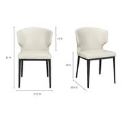 Finely-Crafted Padded Beige Guest or Conference Chair (Set of 2)