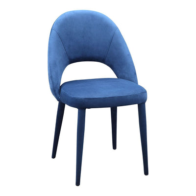 Blue Polyester Guest or Conference Chair with Metal Legs (Set of 2)