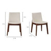 Walnut Guest or Conference Chairs with White Padded Seat (Set of 2)