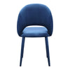 Blue Polyester Guest or Conference Chair with Metal Legs (Set of 2)