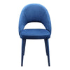 Blue Polyester Guest or Conference Chair with Metal Legs (Set of 2)