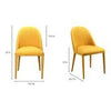 Fabric-Covered Yellow Guest or Conference Chair (Set of 2)