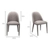 Fabric-Covered Gray Guest or Conference Chairs (Set of 2)