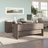 65" Gray Maple U-Shaped Desk