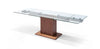 Walnut Conference Table or Desk with Glass Top (Extends from 63" to 95" W)