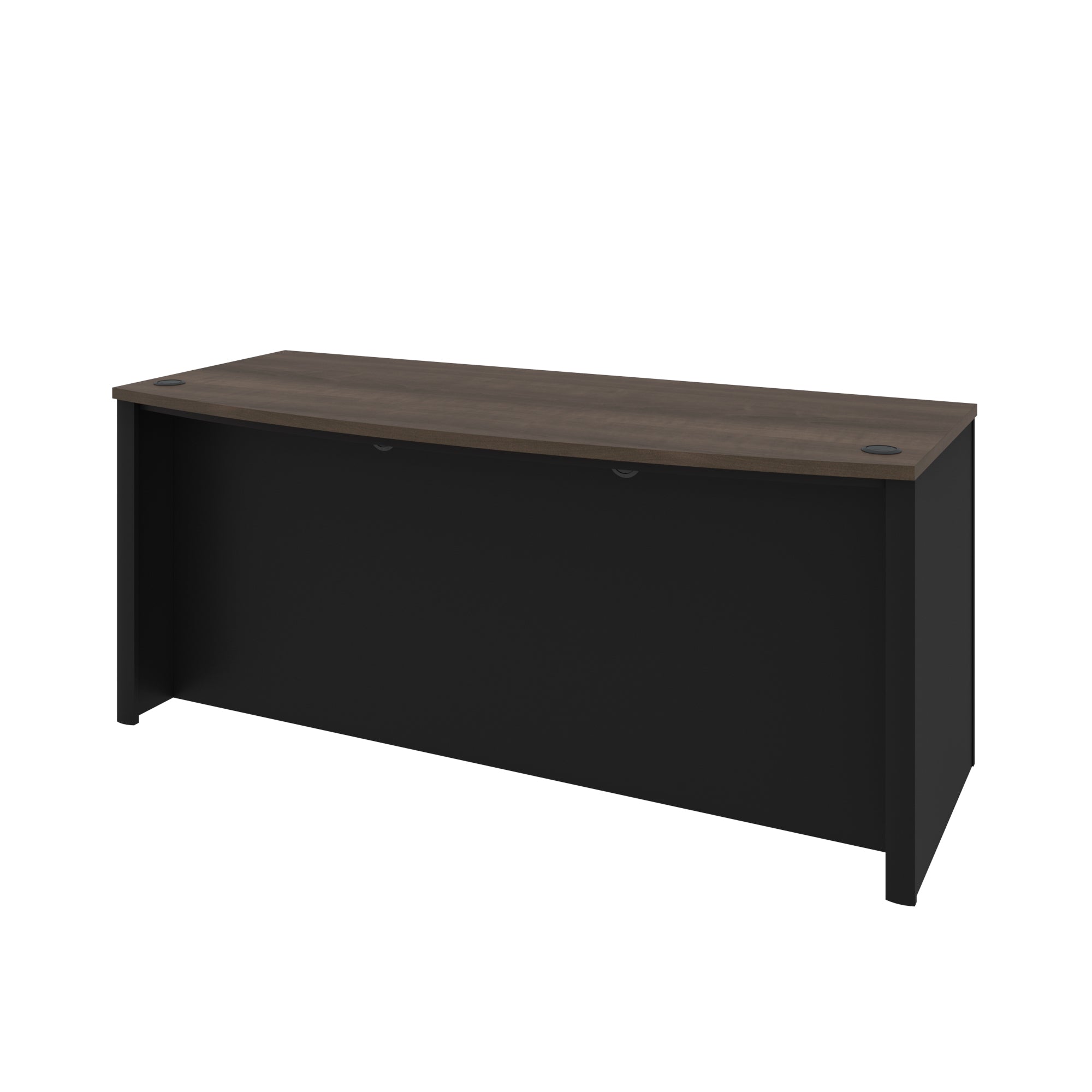 71" Double Pedestal Executive Desk in Antigua & Black