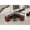 L-shaped Double Pedestal Reception Desk