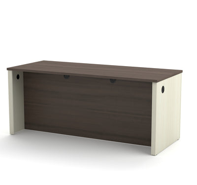 71" Executive Desk in White Chocolate & Antigua Finish