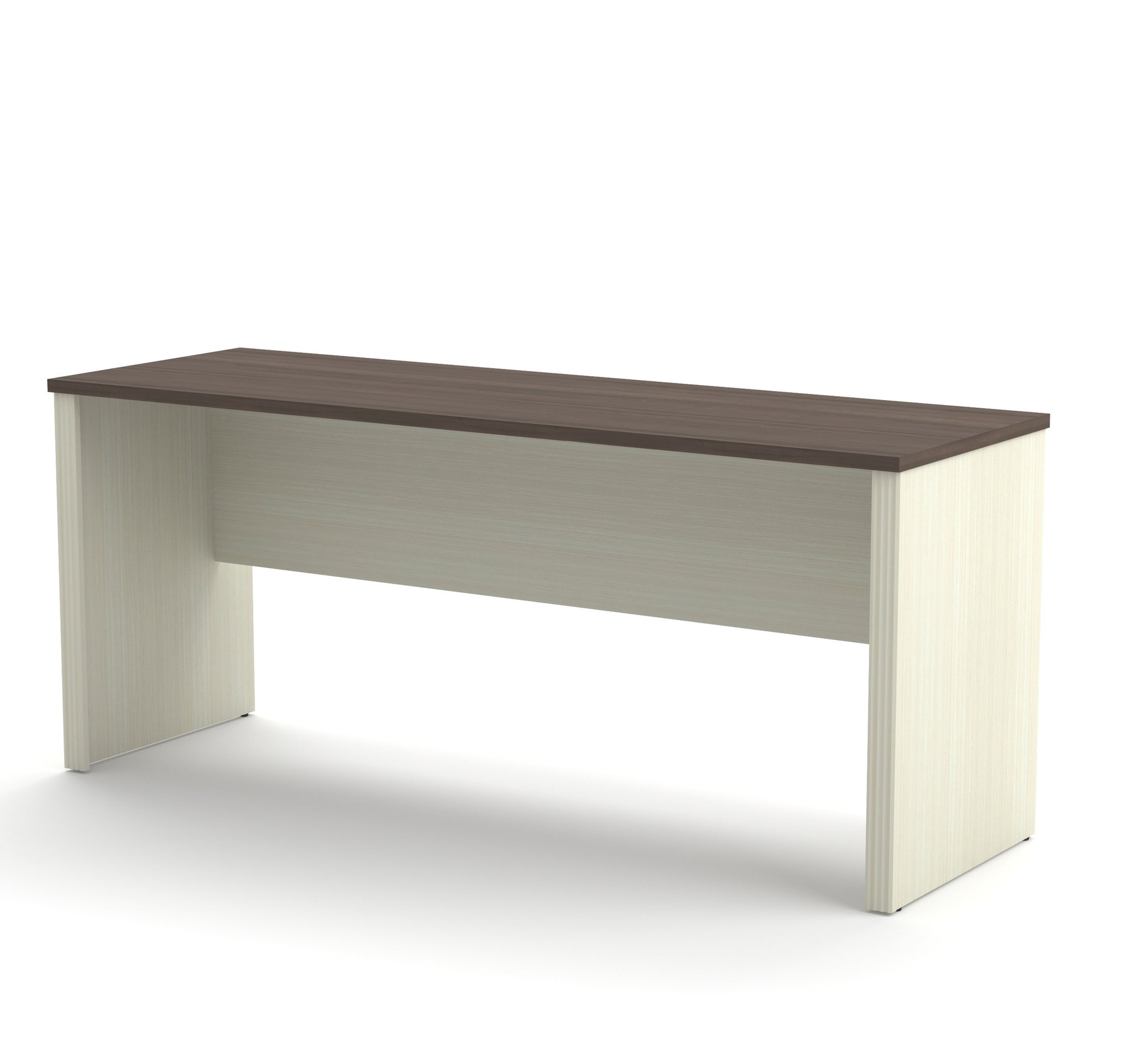71" Narrow Desk in White Chocolate & Antigua Finish
