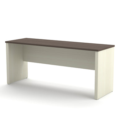 71" Narrow Desk in White Chocolate & Antigua Finish