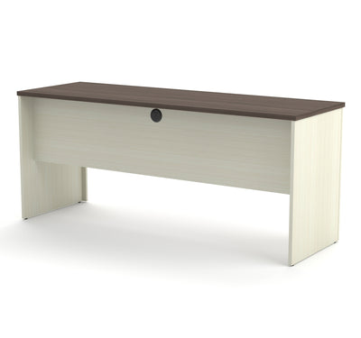 71" Narrow Desk in White Chocolate & Antigua Finish