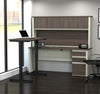 White & Antigua Desk/Hutch with Included Height-Adjustable Side