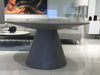 59" Round Meeting Table in Gray Oak Veneer