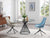 49" Glass & Black Metal Small Conference Table