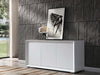 61" White Storage Credenza with 3 Doors