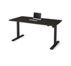 Black 60" Office Desk with Electronic Height Adjustment from 28 - 45"