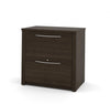 71" Dark Chocolate Desk with Hutch & Standing Desk Section