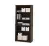 71" Dark Chocolate Desk with Hutch & Standing Desk Section