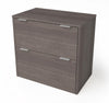 Stunning L-Shaped Bark Gray Office Desk with Storage