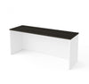White & Deep Gray 71" Desk with Matching Hutch