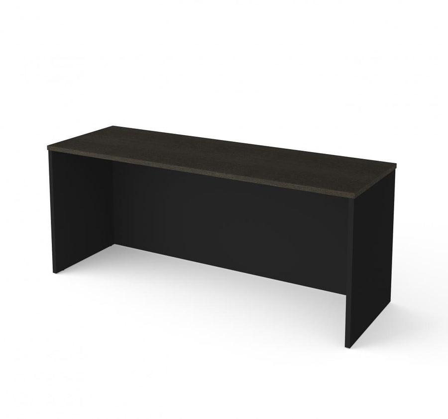 Modern 71" Executive Desk in Black and Dark Gray
