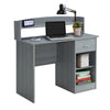 41" Desk with Raised Shelf & Underdesk Storage in Gray