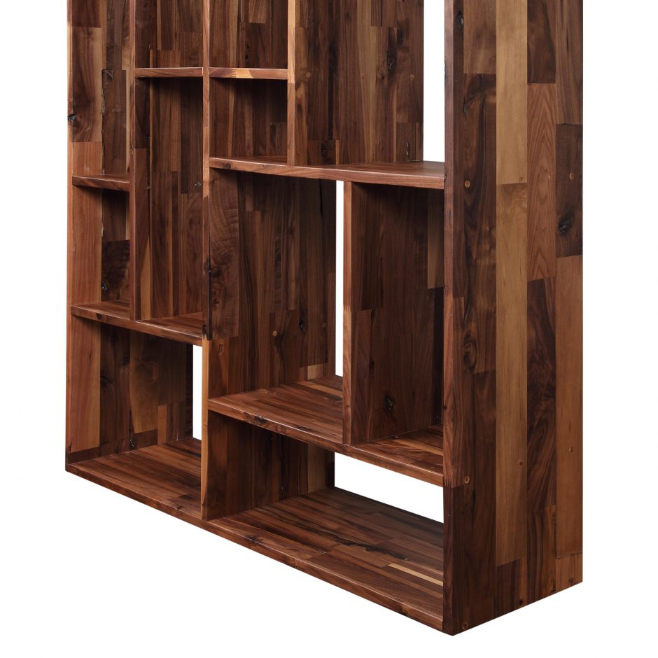 41" Solid Reclaimed Walnut Bookshelf Unit