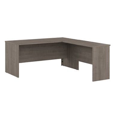 65" Silver Maple L-Shaped Desk