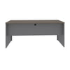 71" Narrow Desk in Bark Gray and Slate Finish