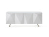 79" Sleek Storage Credenza in High-Gloss White