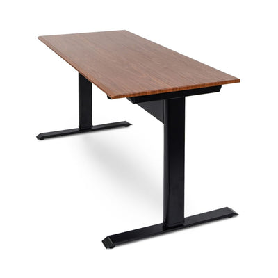 48" Wood Veneer Standing Office Desk w/ Pneumatic Lift