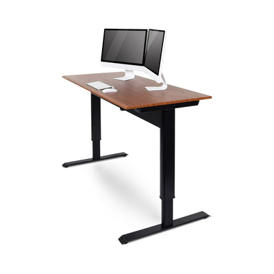 48" Wood Veneer Standing Office Desk w/ Pneumatic Lift