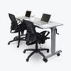 Modern 59" White Flip-Top Standing Office Desk or Workstation