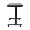 59" Sit-Stand Dark Walnut Office Desk w/ Wheels
