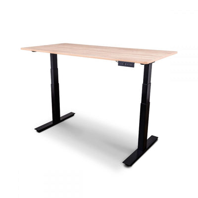 59" Standing Desk w/ White Oak Veneer Top, Electric Height Adjustment