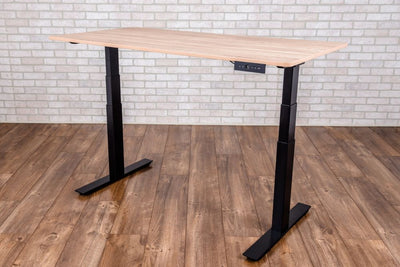 59" Standing Desk w/ White Oak Veneer Top, Electric Height Adjustment