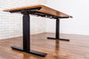 59" Standing Desk w/ White Oak Veneer Top, Electric Height Adjustment