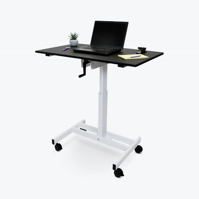 40" Mobile Single-Column Sit-Stand Workstation or Desk