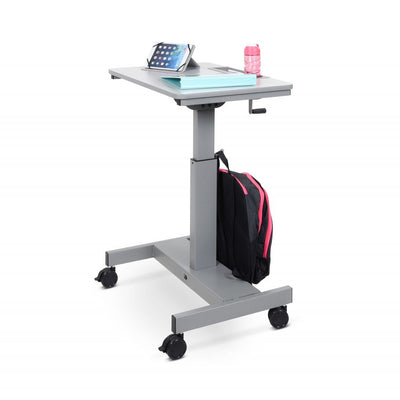 29" White Workstation or Office Desk w/ Wheels & Crank