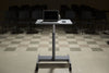 29" White Workstation or Office Desk w/ Wheels & Pneumatic Height Adjustment