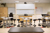 29" White Workstation or Office Desk w/ Wheels & Pneumatic Height Adjustment