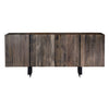 Solid Mango Wood 72" Contemporary Storage Credenza