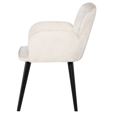 Elegant Cozy Office Chair in Champagne Suede