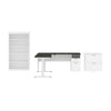 72" L-Shaped Adjustable 3-Piece Desk Set in Slate and White